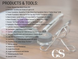24 Hour Makeup Transition Products and Tools List